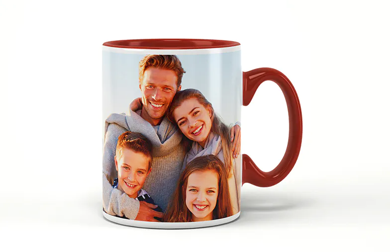 Mug noir, mug rouge ou autre mug de couleur avec vos photos