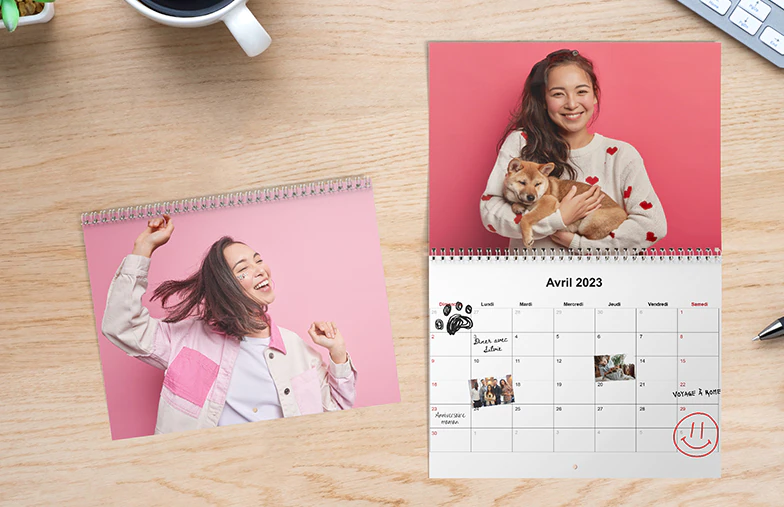 Calendrier Mural Double Page A3 (fermé)