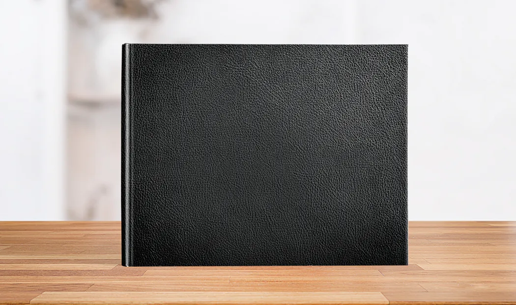 Livres Photo en Cuir - Couverture Noire Classique