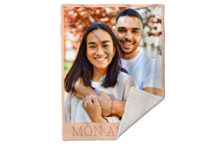 Cadeau pour Lui Plaid photo personnalisé