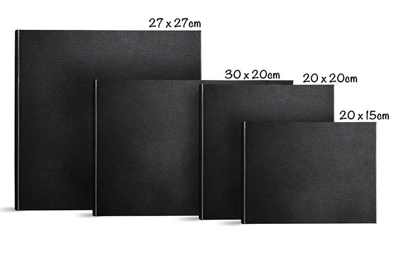 Livres Photo en Cuir - Couverture Noire Classique