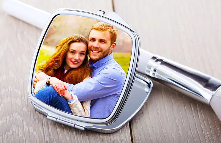 Miroir de poche personnalisé