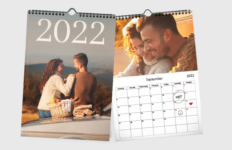 Calendrier photo mural
