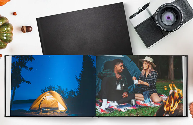Livres Photo en Cuir - Couverture Noire Classique
