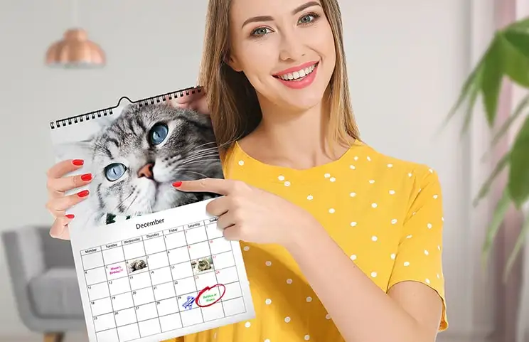 Calendrier photo mural