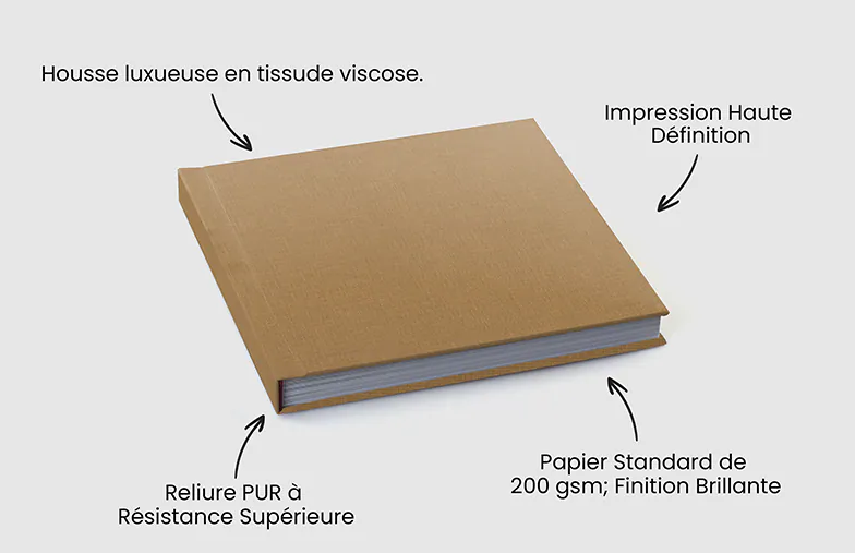 Livre photo en tissu de luxe