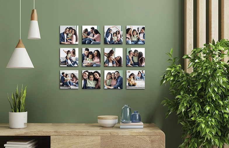 Tableau Personnalisé Photo Et Texte 20x20 Cm - Cadeau Original Déco Maison - Impression Haute Qualité - Finition Mate