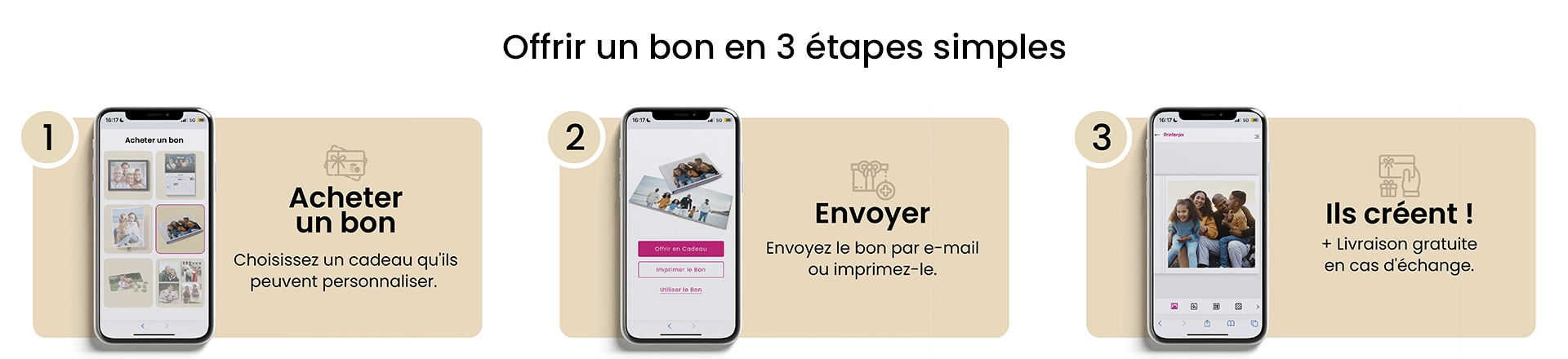 Offrir un bon en 3 étapes simples